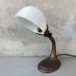 画像1: VINTAGE DESKLAMP ヴィンテージ デスクランプ デスクライト スタンドライト 卓上ライト アメリカ / インダストリアル ミルクガラス 照明 工業用 USA (1)