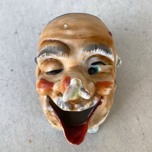 画像6: VINTAGE CERAMIC HOBO ASHTRAY ヴィンテージ セラミック アシュトレイ / JAPAN コレクタブル オブジェ 陶器 灰皿 輸出用 日本製 (2) (6)