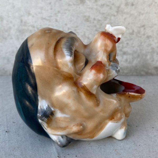 画像4: VINTAGE CERAMIC HOBO ASHTRAY ヴィンテージ セラミック アシュトレイ / JAPAN コレクタブル オブジェ 陶器 灰皿 輸出用 日本製 (2) (4)