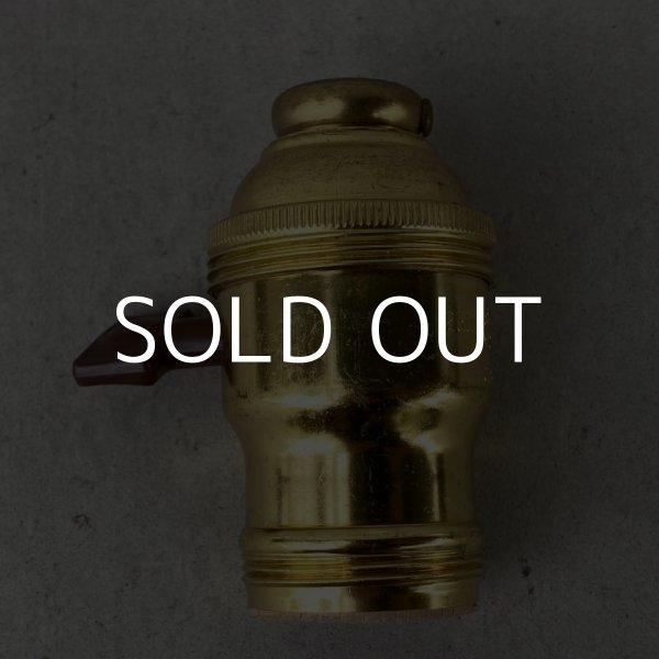 画像2: VINTAGE GENERAL ELECTRIC LAMP SOCKET ヴィンテージ ゼネラルエレクトリック ソケット ランプ ターンスイッチ ブラス  真鍮 E26 / インダストリアル ネジ山付き ライト リペアパーツ 照明 電気 アメリカ  USA (2)