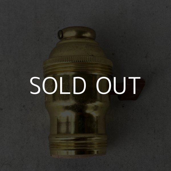 画像1: VINTAGE GENERAL ELECTRIC LAMP SOCKET ヴィンテージ ゼネラルエレクトリック ソケット ランプ ターンスイッチ ブラス  真鍮 E26 / インダストリアル ネジ山付き ライト リペアパーツ 照明 電気 アメリカ  USA (1)