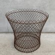 画像1: VINTAGE ANTIQUE WIRE BASKET ヴィンテージ アンティーク ワイヤーバスケット ゴミ箱 アメリカ / インダストリアル ダストボックス 収納 インテリア USA (1)