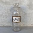 画像1: VINTAGE ANTIQUE PV.PIMENTA DRUG BOTTLE MEDICINE BOTTLE ヴィンテージ アンティーク ドラックボトル メディスンボトル 薬瓶 アメリカ / ドラッグジャー ガラス ディスプレイ USA (1)