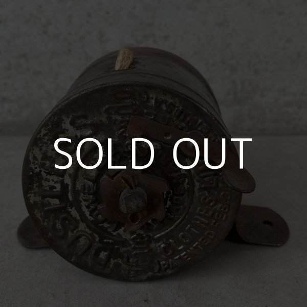 画像4: VINTAGE ANTIQUE DUSTLESS WOOD HANDLE CLOTHES LINE REEL ヴィンテージ アンティーク クロスラインリール 洗濯紐 アメリカ / ディスプレイ 店舗什器 USA (4)