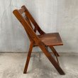 画像3: VINTAGE ANTIQUE FOLDING CHAIR WOOD KIDS ヴィンテージ アンティーク フォールディングチェア 折り畳み椅子 アメリカ / インダストリアル ウッド キッズ 子供用 木製 家具 店舗 什器 USA (3)