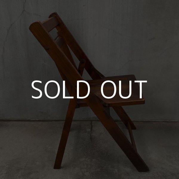 画像3: VINTAGE ANTIQUE FOLDING CHAIR WOOD KIDS ヴィンテージ アンティーク フォールディングチェア 折り畳み椅子 アメリカ / インダストリアル ウッド キッズ 子供用 木製 家具 店舗 什器 USA (3)