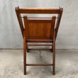 画像2: VINTAGE ANTIQUE FOLDING CHAIR WOOD KIDS ヴィンテージ アンティーク フォールディングチェア 折り畳み椅子 アメリカ / インダストリアル ウッド キッズ 子供用 木製 家具 店舗 什器 USA (2)