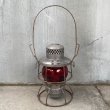 画像2: VINTAGE ANTIQUE ADLAKE KERO RAILROAD LANTERN ヴィンテージ アンティーク アドレイク レイルロード ランタン オイルランプ アメリカ / キャンプ アウトドア 赤ホヤ (2)