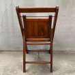 画像2: VINTAGE ANTIQUE FOLDING CHAIR WOOD KIDS ヴィンテージ アンティーク フォールディングチェア 折り畳み椅子 アメリカ / インダストリアル ウッド キッズ 子供用 木製 家具 店舗 什器 USA (2)