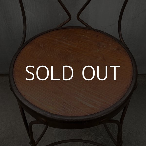 画像6: VINTAGE ANTIQUE ICE CREAM PARLOR CHAIR KIDS ヴィンテージ アンティーク アイスクリームパーラーチェア アメリカ / インダストリアル ウッド キッズ 子供用 木製 家具 店舗 什器 USA (6)