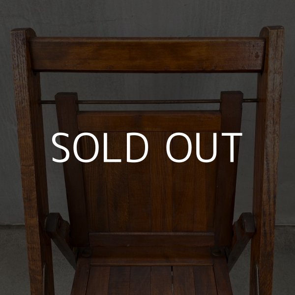 画像5: VINTAGE ANTIQUE FOLDING CHAIR WOOD KIDS ヴィンテージ アンティーク フォールディングチェア 折り畳み椅子 アメリカ / インダストリアル ウッド キッズ 子供用 木製 家具 店舗 什器 USA (5)