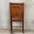 画像9: VINTAGE ANTIQUE FOLDING CHAIR WOOD KIDS ヴィンテージ アンティーク フォールディングチェア 折り畳み椅子 アメリカ / インダストリアル ウッド キッズ 子供用 木製 家具 店舗 什器 USA (9)