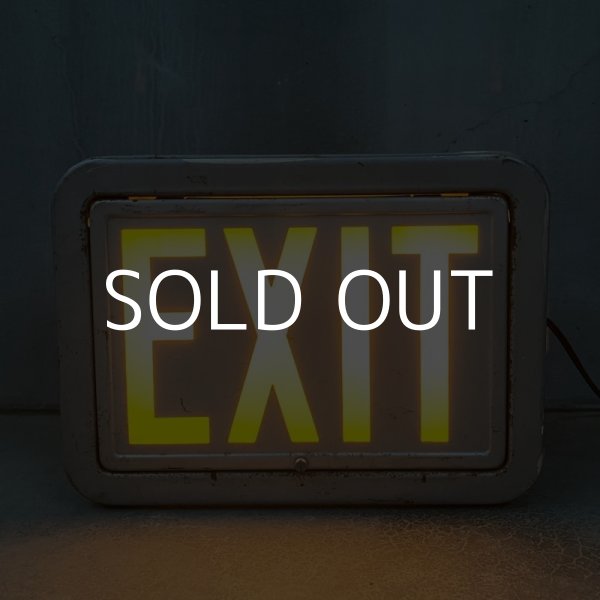 画像10: VINTAGE ANTIQUE EXIT SIGN LAMP ヴィンテージ アンティーク サインランプ アメリカ / インダストリアル ライト 出口 非常口 電飾看板 誘導サイン 店舗什器 USA (10)