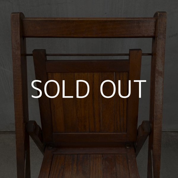 画像5: VINTAGE ANTIQUE FOLDING CHAIR WOOD KIDS ヴィンテージ アンティーク フォールディングチェア 折り畳み椅子 アメリカ / インダストリアル ウッド キッズ 子供用 木製 家具 店舗 什器 USA (5)