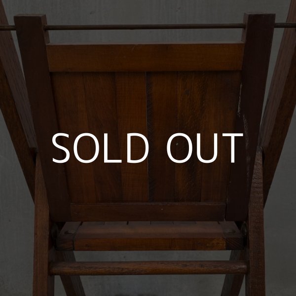 画像8: VINTAGE ANTIQUE FOLDING CHAIR WOOD KIDS ヴィンテージ アンティーク フォールディングチェア 折り畳み椅子 アメリカ / インダストリアル ウッド キッズ 子供用 木製 家具 店舗 什器 USA (8)