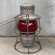 画像3: VINTAGE ANTIQUE ADLAKE KERO RAILROAD LANTERN ヴィンテージ アンティーク アドレイク レイルロード ランタン オイルランプ アメリカ / キャンプ アウトドア 赤ホヤ (3)