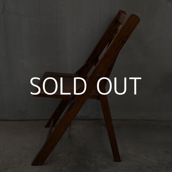 画像4: VINTAGE ANTIQUE FOLDING CHAIR WOOD KIDS ヴィンテージ アンティーク フォールディングチェア 折り畳み椅子 アメリカ / インダストリアル ウッド キッズ 子供用 木製 家具 店舗 什器 USA (4)