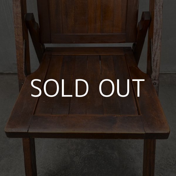 画像6: VINTAGE ANTIQUE FOLDING CHAIR WOOD KIDS ヴィンテージ アンティーク フォールディングチェア 折り畳み椅子 アメリカ / インダストリアル ウッド キッズ 子供用 木製 家具 店舗 什器 USA (6)