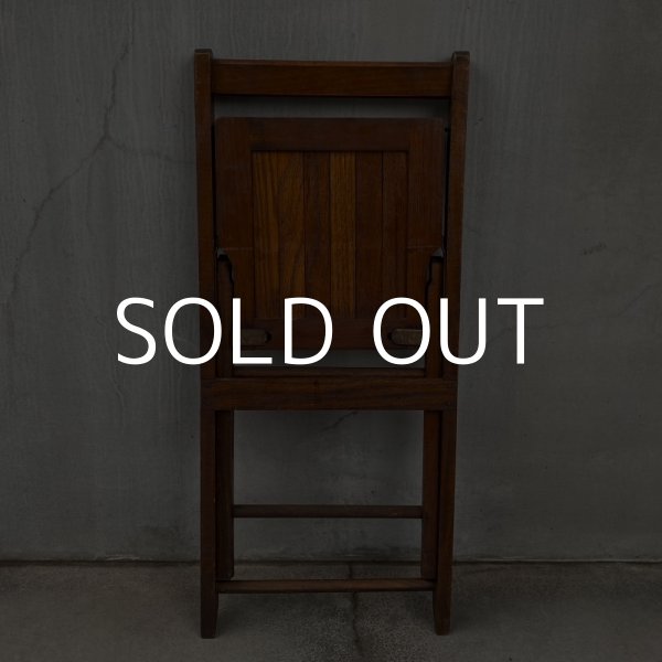 画像9: VINTAGE ANTIQUE FOLDING CHAIR WOOD KIDS ヴィンテージ アンティーク フォールディングチェア 折り畳み椅子 アメリカ / インダストリアル ウッド キッズ 子供用 木製 家具 店舗 什器 USA (9)