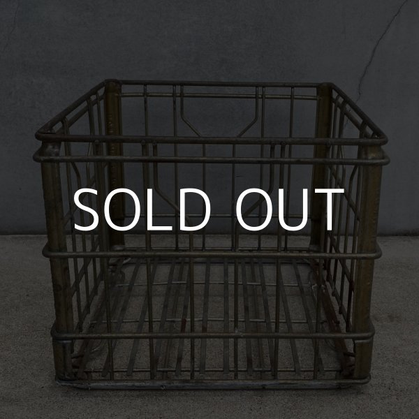 画像4: VINTAGE ANTIQUE ヴィンテージ アンティーク バスケット カゴ / アメリカ インダストリアル ガレージ キャンプ ワイヤー ファーム 運搬用 鉄 収納 什器 USA  (4)