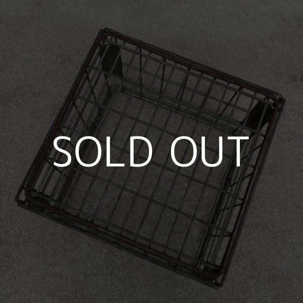 画像7: VINTAGE ANTIQUE ヴィンテージ アンティーク バスケット カゴ / アメリカ インダストリアル ガレージ キャンプ ワイヤー フード 運搬用 鉄 収納 什器 USA  (7)