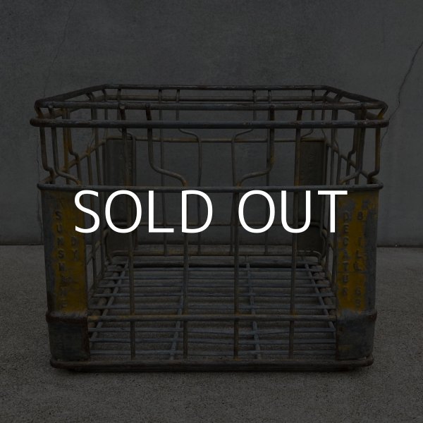 画像3: VINTAGE ANTIQUE ヴィンテージ アンティーク バスケット カゴ / アメリカ インダストリアル ガレージ キャンプ ワイヤー 運搬用 鉄 収納 什器 USA  (3)