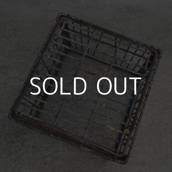 画像7: VINTAGE ANTIQUE ヴィンテージ アンティーク バスケット カゴ / アメリカ インダストリアル ガレージ キャンプ ワイヤー ミルク 運搬用 鉄 収納 什器 USA  (7)