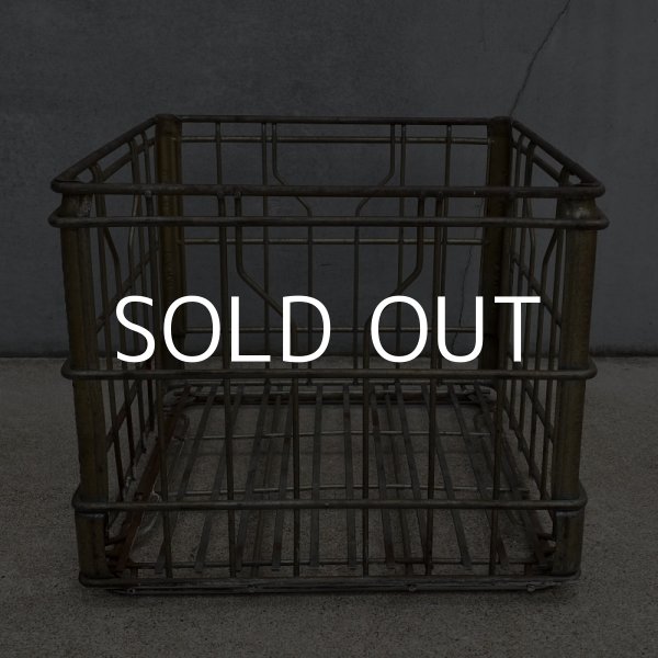 画像5: VINTAGE ANTIQUE ヴィンテージ アンティーク バスケット カゴ / アメリカ インダストリアル ガレージ キャンプ ワイヤー ファーム 運搬用 鉄 収納 什器 USA  (5)