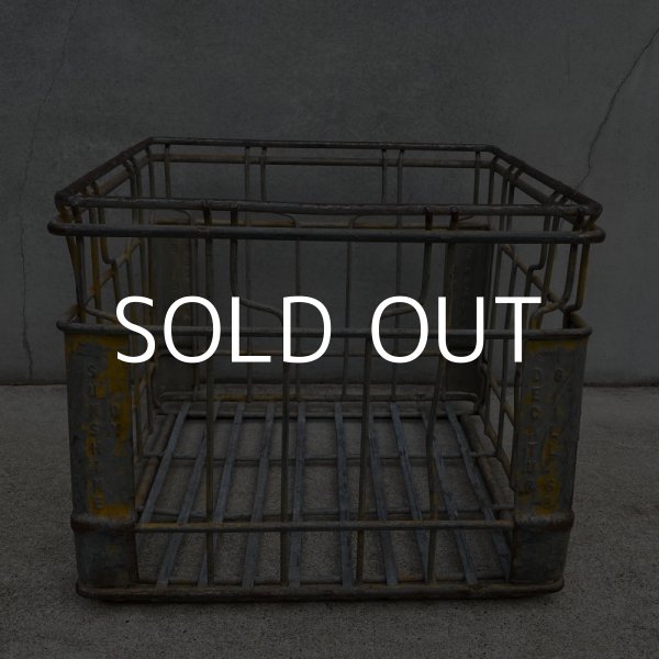 画像4: VINTAGE ANTIQUE ヴィンテージ アンティーク バスケット カゴ / アメリカ インダストリアル ガレージ キャンプ ワイヤー 運搬用 鉄 収納 什器 USA  (4)