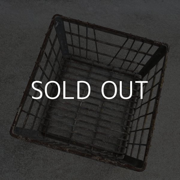 画像6: VINTAGE ANTIQUE ヴィンテージ アンティーク バスケット カゴ / アメリカ インダストリアル ガレージ キャンプ ワイヤー ミルク 運搬用 鉄 収納 什器 USA  (6)