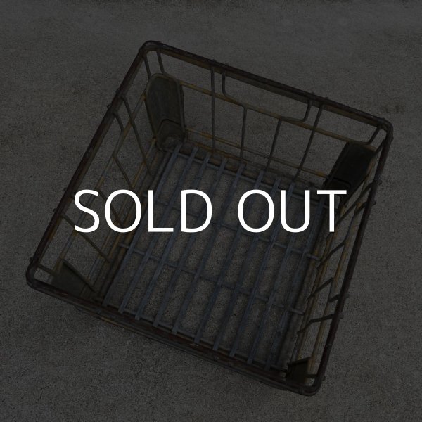 画像6: VINTAGE ANTIQUE ヴィンテージ アンティーク バスケット カゴ / アメリカ インダストリアル ガレージ キャンプ ワイヤー 運搬用 鉄 収納 什器 USA  (6)