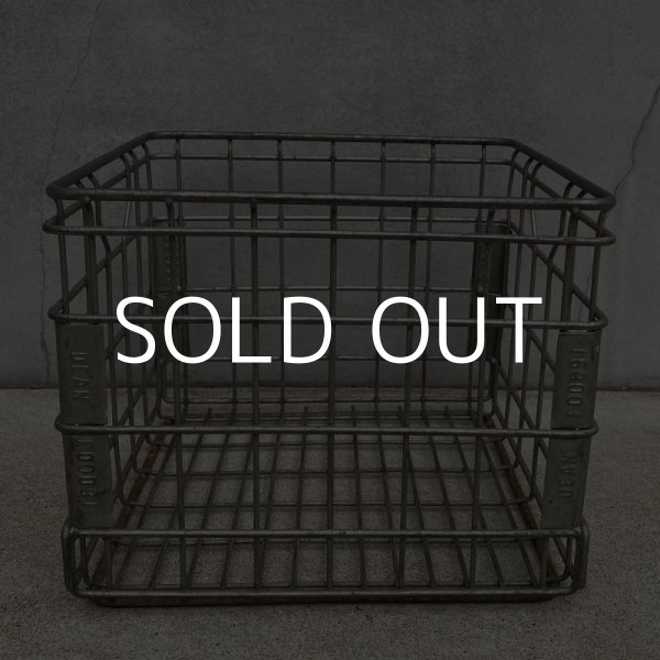 画像5: VINTAGE ANTIQUE ヴィンテージ アンティーク バスケット カゴ / アメリカ インダストリアル ガレージ キャンプ ワイヤー フード 運搬用 鉄 収納 什器 USA  (5)