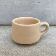 画像1: VINTAGE ANTIQUE MUGCUP SOUPMUG ヴィンテージ アンティーク マグカップ アイボリー / アメリカ コーヒー スープマグ 陶器 食器 珈琲 ダイナー USA (2) (1)