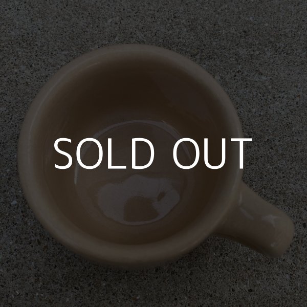 画像3: VINTAGE ANTIQUE MUGCUP SOUPMUG ヴィンテージ アンティーク マグカップ アイボリー / アメリカ コーヒー スープマグ 陶器 食器 珈琲 ダイナー USA (2) (3)