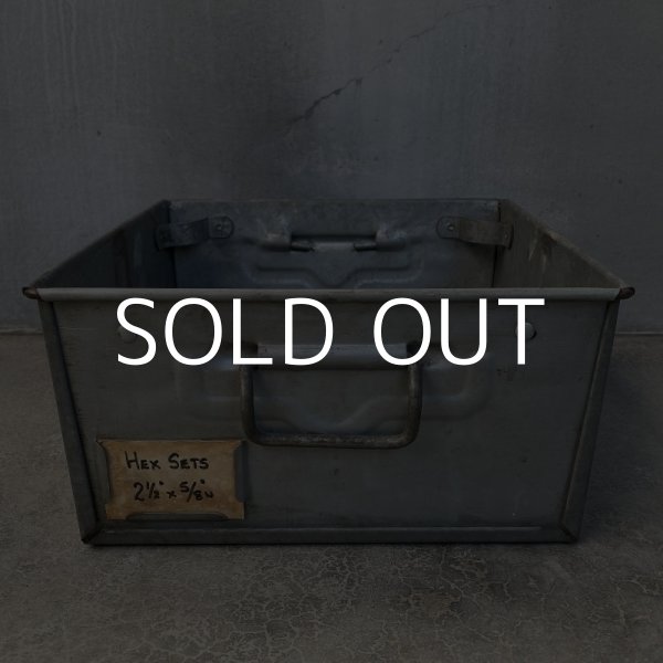 画像2: VINTAGE ANTIQUE TOOLBOX PARTSBOX ヴィンテージ アンティーク ツールボックス パーツボックス / インダストリアル  ガレージ 鉄 工具入れ 工具箱 収納 (2)