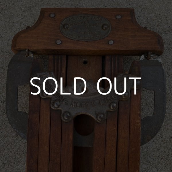 画像5: VINTAGE ANTIQUE DRYING RACK ヴィンテージ アンティーク ドライングラック 洗濯物干し アメリカ / インダストリアル ディスプレイ ウッド フォールディング 店舗什器 USA (1) (5)