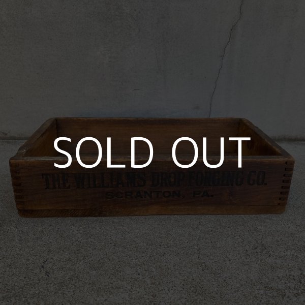画像2: VINTAGE ANTIQUE WOODBOX WOODCASE THE WILLIAMS DROP FORGING CO. ヴィンテージ アンティーク ウッドボックス ウッドケース 木箱 アメリカ / ディスプレイ 収納 店舗什器 USA (2)