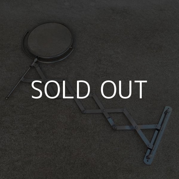 VINTAGE ANTIQUE SHAVING MIRROR SCISSOR ARM ヴィンテージ 