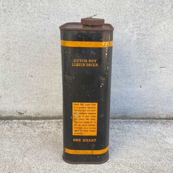 画像4: VINTAGE ANTIQUE DUTCH BOY ヴィンテージ アンティーク ダッチボーイ TIN缶 オイル缶  / コレクタブル アドバタイジング オブジェ ディスプレイ 企業物 アメリカ (3) (4)