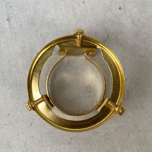 画像2: フィッター ホルダー シェードホルダー ランプ ゴールド  / 照明 パーツ クランプ ペンダントライト ポーセリン 陶器 傘 金具 取り付け 照明器具 アメリカ USA  (2)