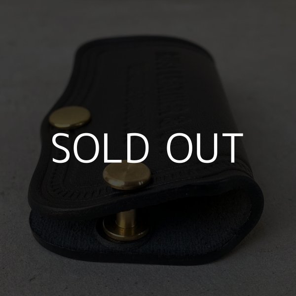 画像4: RUST LEATHER ORIGINAL KEYCASE ラストレザー オリジナル キーケース サドルレザー レザー 革 革小物 ブラック 黒色  (4)