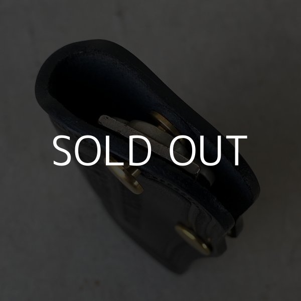 画像9: RUST LEATHER ORIGINAL KEYCASE ラストレザー オリジナル キーケース サドルレザー レザー 革 革小物 ブラック 黒色  (9)