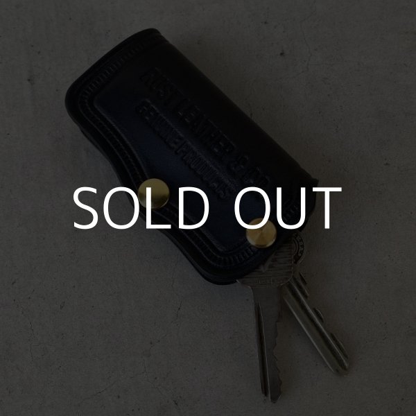 画像7: RUST LEATHER ORIGINAL KEYCASE ラストレザー オリジナル キーケース サドルレザー レザー 革 革小物 ブラック 黒色  (7)