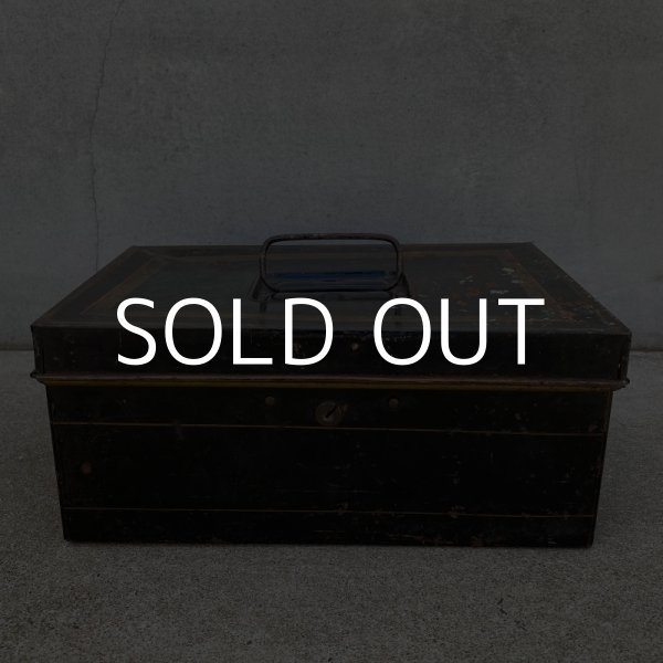 画像2: VINTAGE ANTIQUE SAFETY BOX ヴィンテージ アンティーク セイフティボックス アメリカ / インテリア ディスプレイ  ブラック 黒色 金庫 収納 小物入れ 箱 店舗什器 USA  (2)