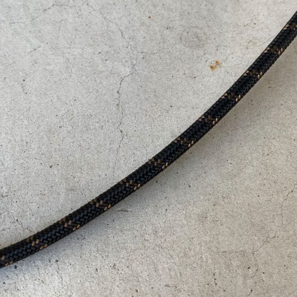 画像2: ELECTRIC LAMP CORD コード 配線 黒×茶 ブラック×ブラウン / 電気 照明 ランプ リペアパーツ ナイロンファブリック 1m〜 2芯 アメリカ USA TYPE-B (2)