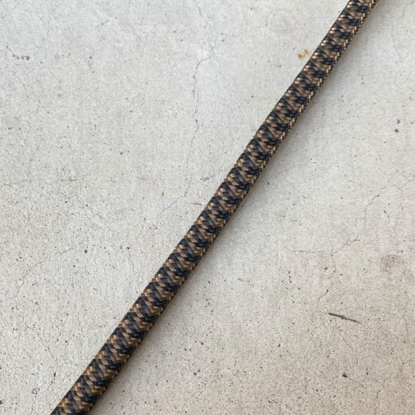 画像2: ELECTRIC LAMP CORD コード 配線 黒×茶 ブラック×ブラウン / 電気 照明 ランプ リペアパーツ ナイロンファブリック 1m〜 2芯 アメリカ USA TYPE-D (2)