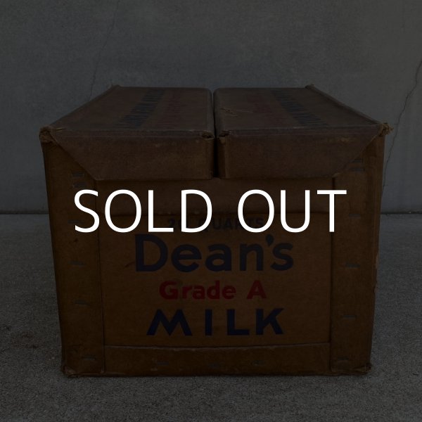 画像2: VINTAGE ANTIQUE DEAN MILK CO. BOX ヴィンテージ アンティーク ボックス 箱 アメリカ / ディスプレイ インテリア 店舗什器 企業物 運搬用 USA (2)