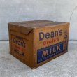 画像1: VINTAGE ANTIQUE DEAN MILK CO. BOX ヴィンテージ アンティーク ボックス 箱 アメリカ / ディスプレイ インテリア 店舗什器 企業物 運搬用 USA (1)