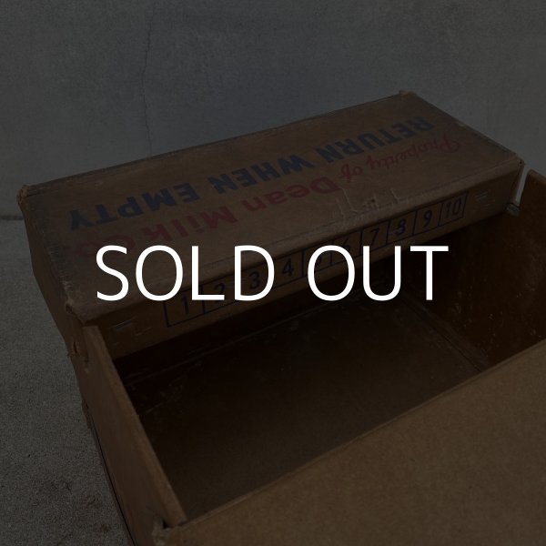 画像9: VINTAGE ANTIQUE DEAN MILK CO. BOX ヴィンテージ アンティーク ボックス 箱 アメリカ / ディスプレイ インテリア 店舗什器 企業物 運搬用 USA (9)