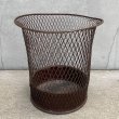画像2: VINTAGE ANTIQUE WIRE BASKET ヴィンテージ アンティーク ワイヤーバスケット ゴミ箱 アメリカ / インダストリアル ダストボックス 収納 インテリア USA (2) (2)